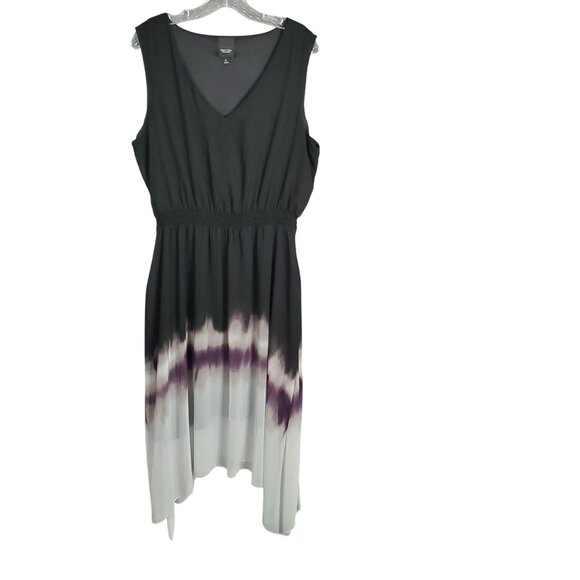 Simply Vera Wang Size XL Dress Blouson Ombre A Line Sharkbite Hem Pullover - Picture 2 of 11